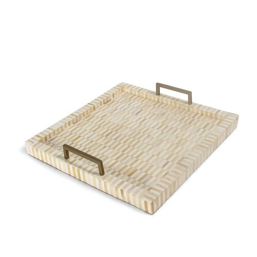 Nevis Multi-Tone Bone & Brass Tray